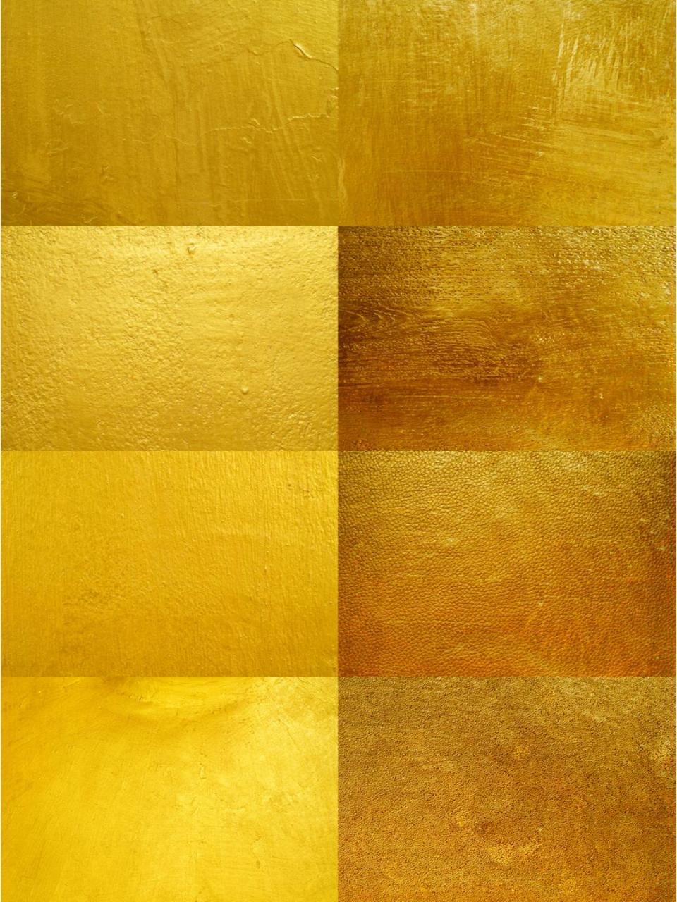 高清铝合金属金箔纹理肌理样机贴图背景 ps后期设计素材 一套黄金金箔