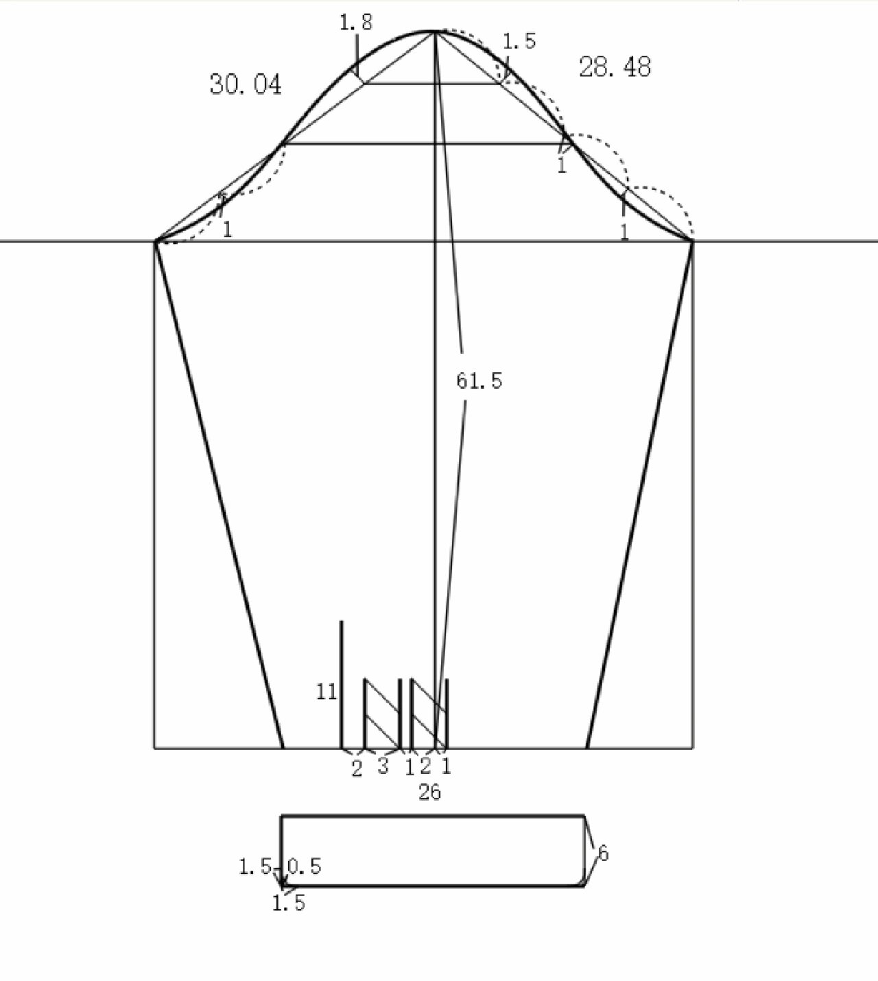 男长款衬衫制版 结构设计图