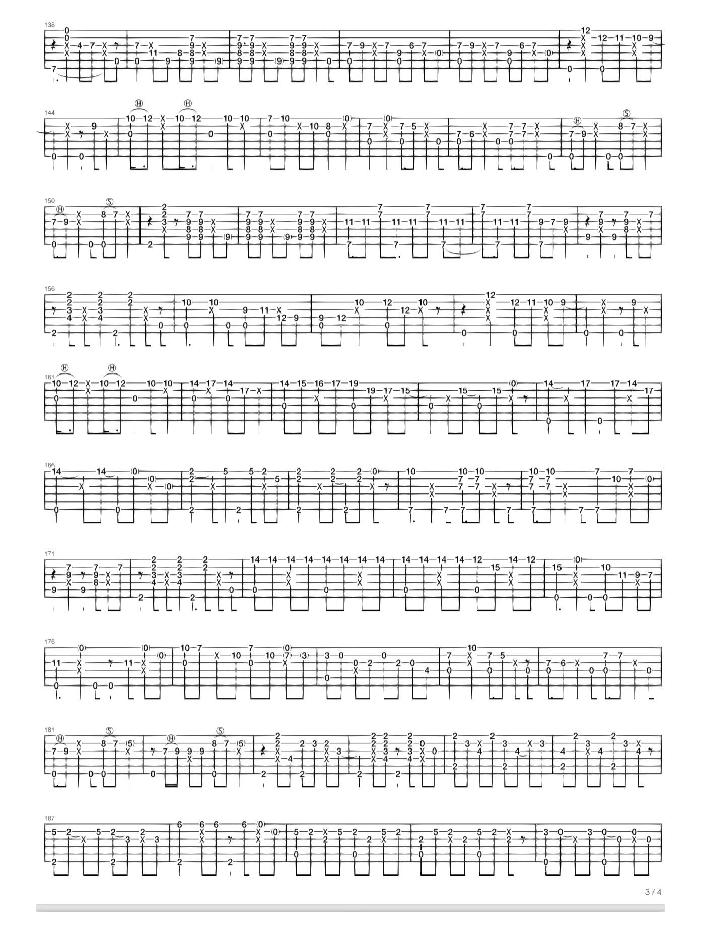 加州旅馆 郑成河版 吉他指弹谱