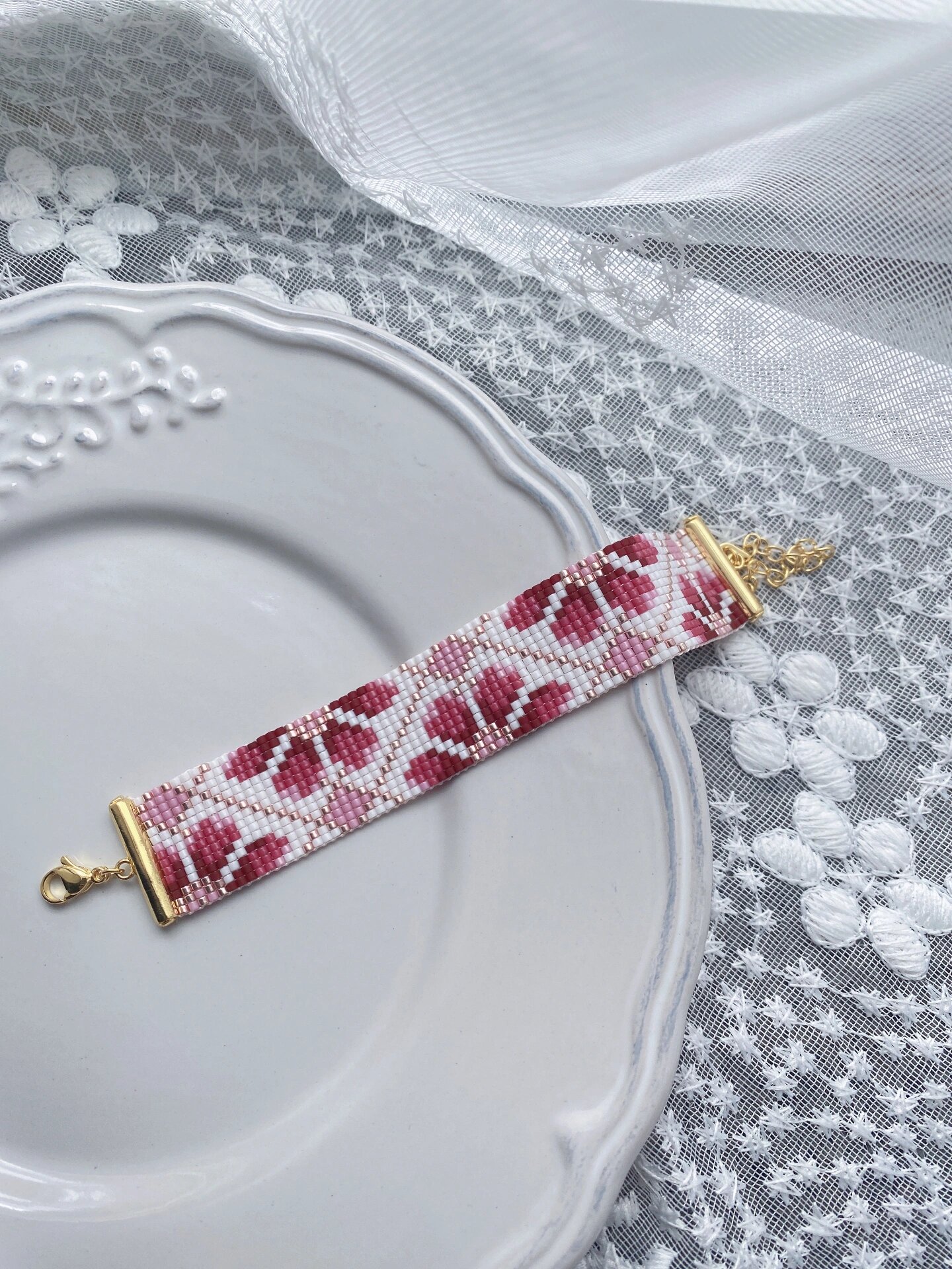 古董珠串珠手链 过程很治愈