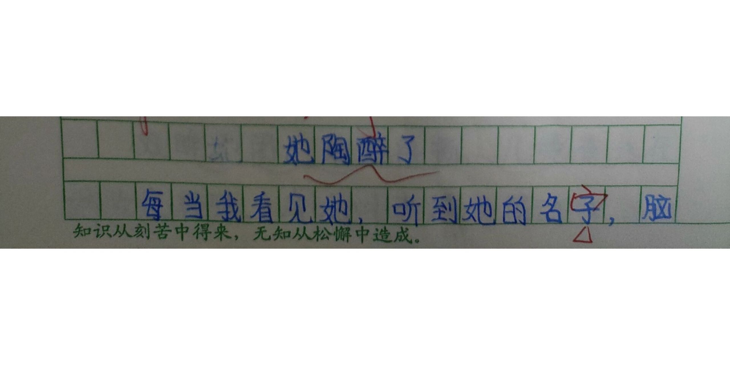 五年级下册作文,他陶醉了 字丑勿喷,原创不易拿走,请说一声