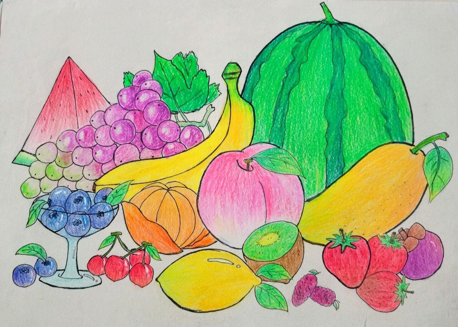 二年级水果画画图片图片