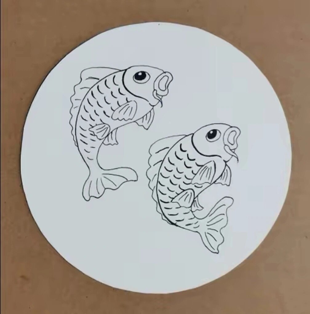 少儿美术儿童画《年年有鱼》鲫鱼跃龙门
