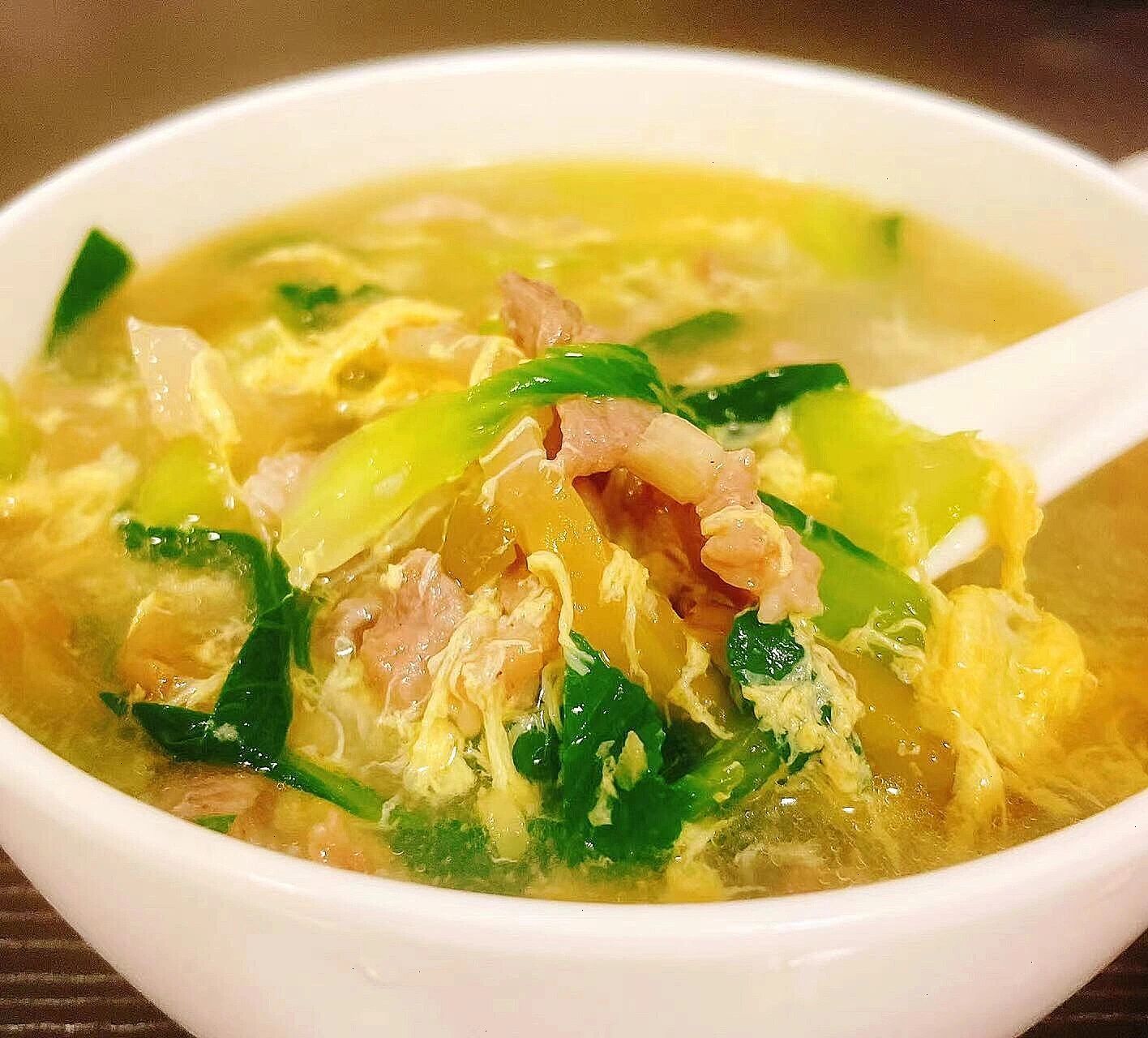 9696鲜掉眉毛的榨菜肉丝蛋花汤!