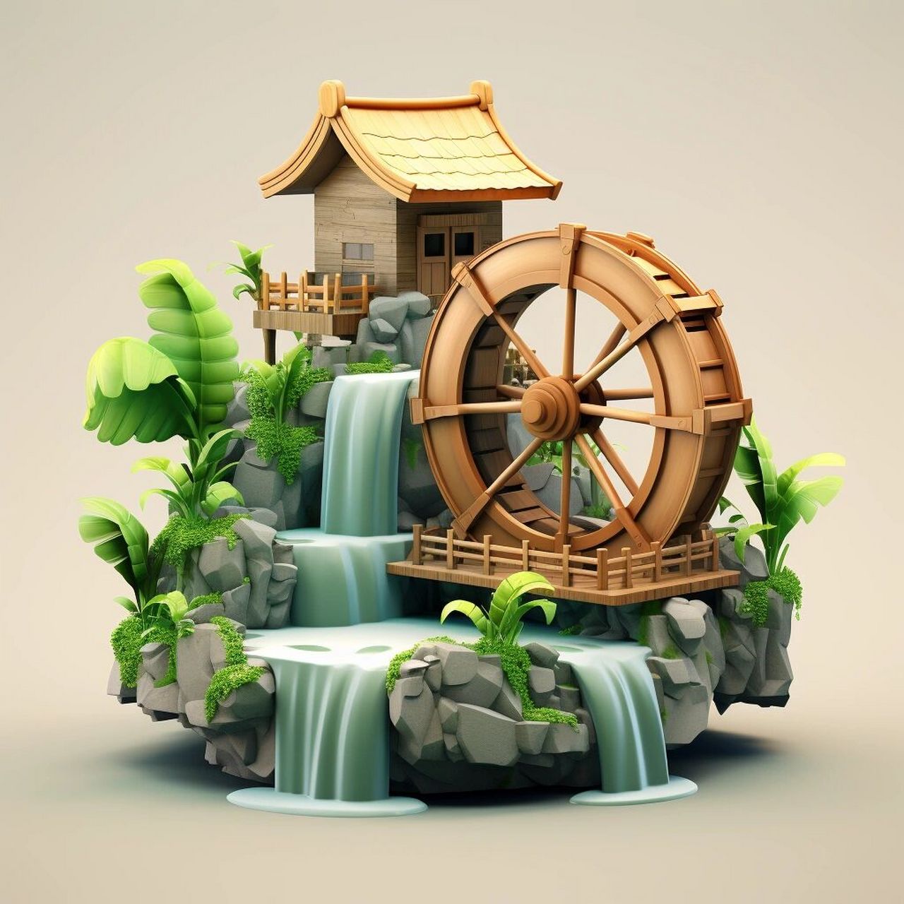 古老而美丽的机械|传统水车 古老而美丽的机械,转动着,为大地带来生命