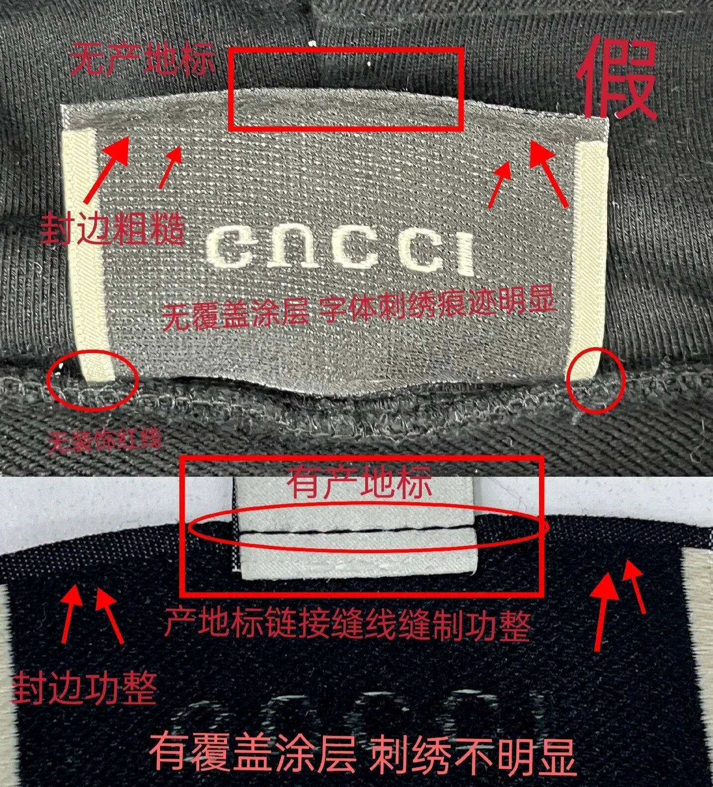 Gucci水洗标图片