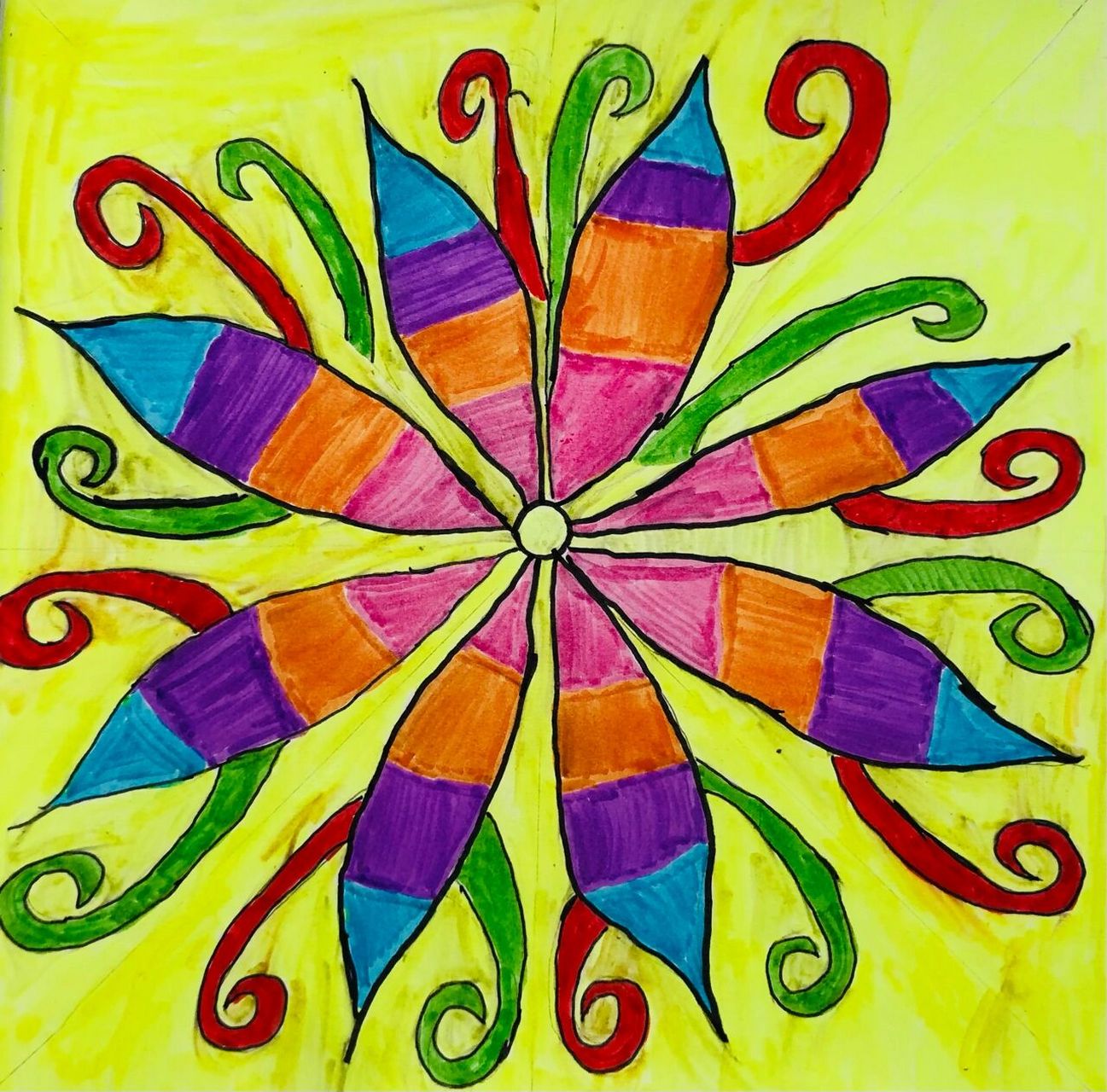 小学美术 人教版美术三年级上册《万花筒》学生作品!