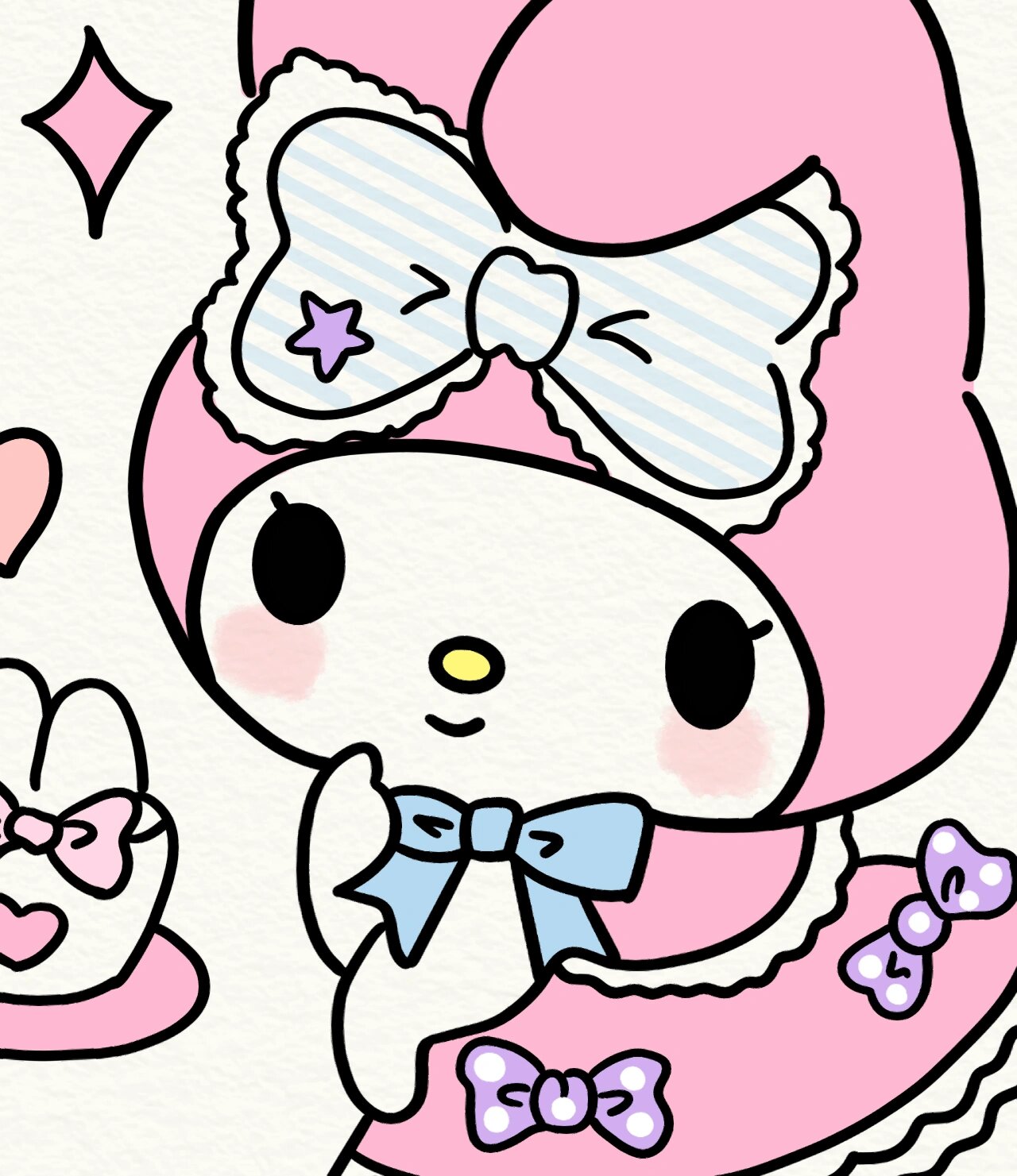 三丽鸥美乐蒂简笔画教程 临摹