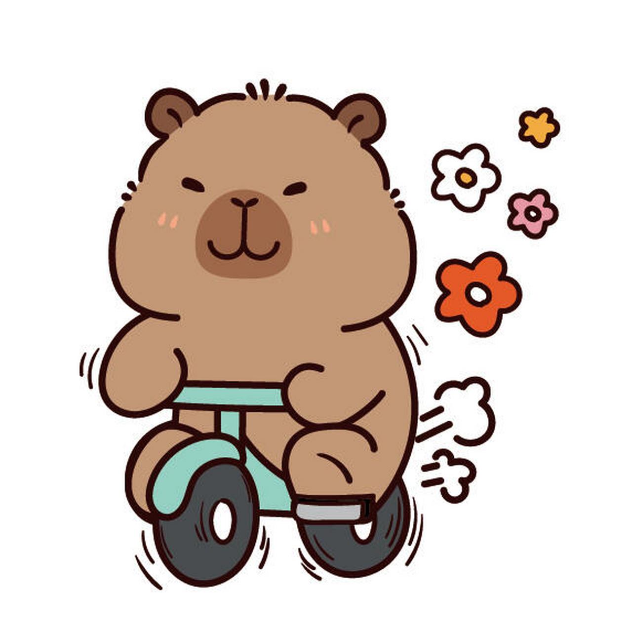 卡皮巴拉水豚#0202#水豚#0202#水豚插画#0202#卡皮巴拉