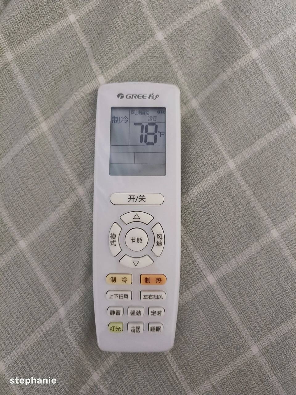 格力空调遥控器温度设置 不小心按成了华氏度,请问怎么样改回来01