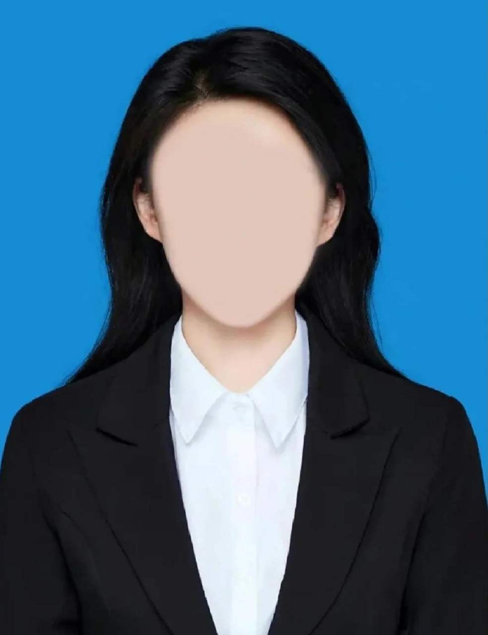 蓝底证件照模板来了～ 海马体证件照 用自己原来证件照和对应模板角度