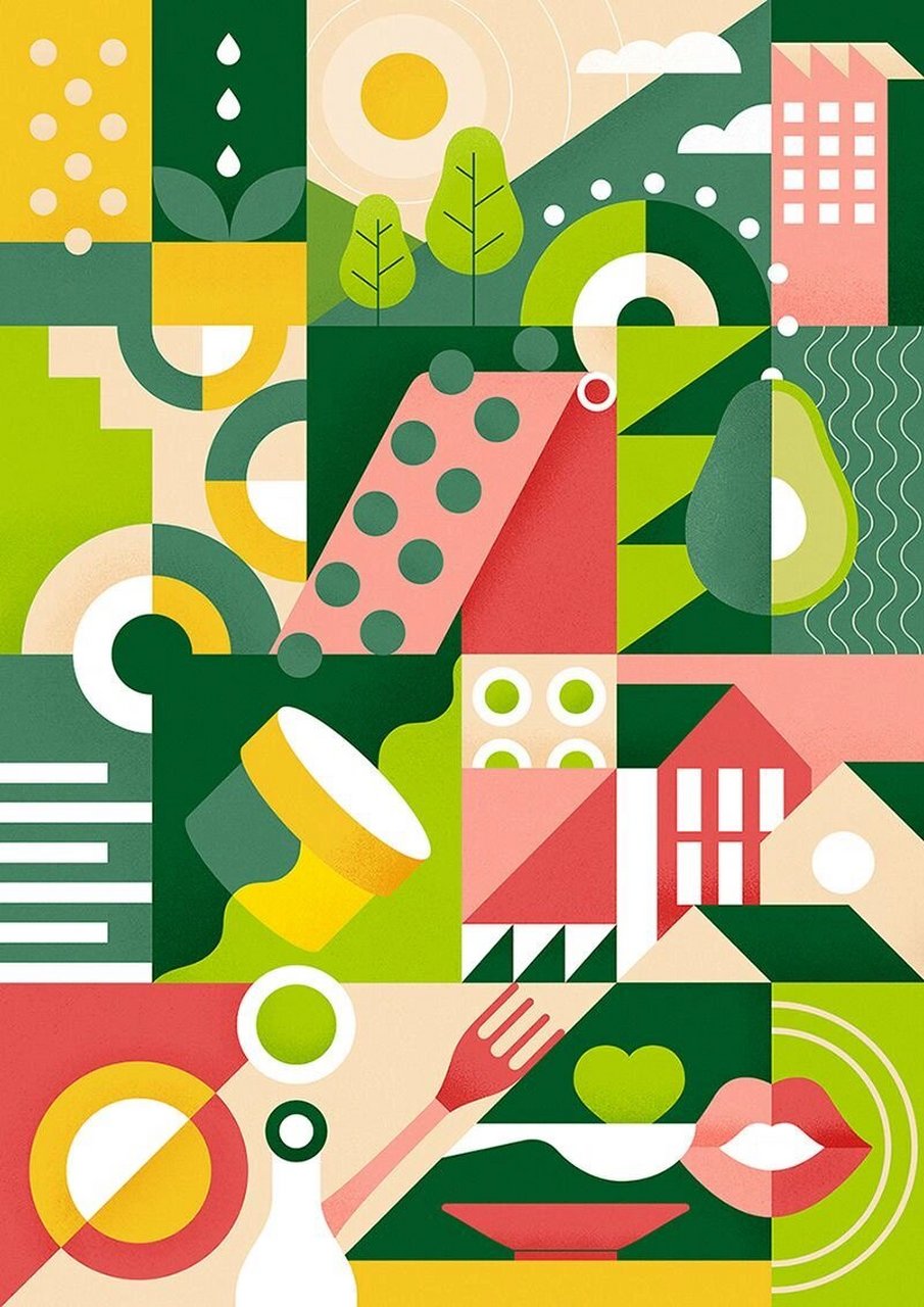 好看的几何图形构成设计来了!