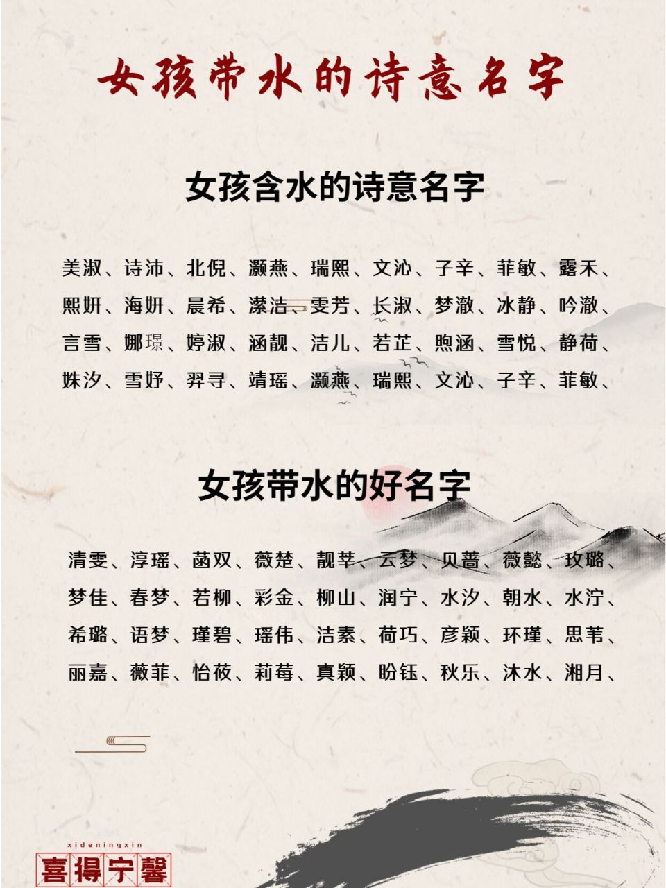 女孩带水的诗意名字 女孩含水的诗意名字诗经 初涵 出处:《诗经 巧言