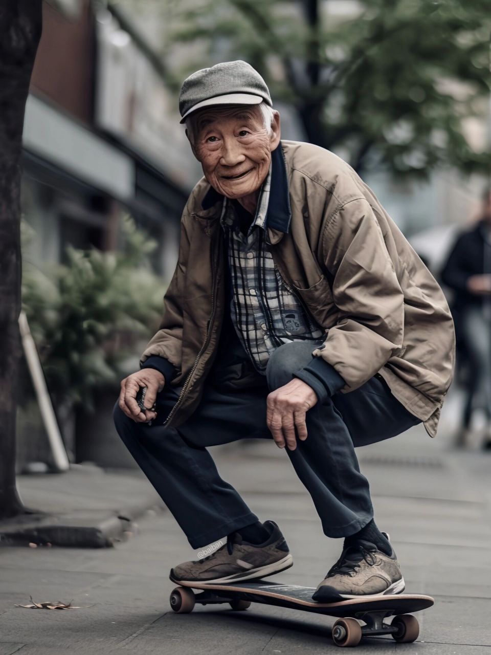 玩一种很新的滑板 爱让我们看到了时髦爷爷的最新逛街方式0505 谁