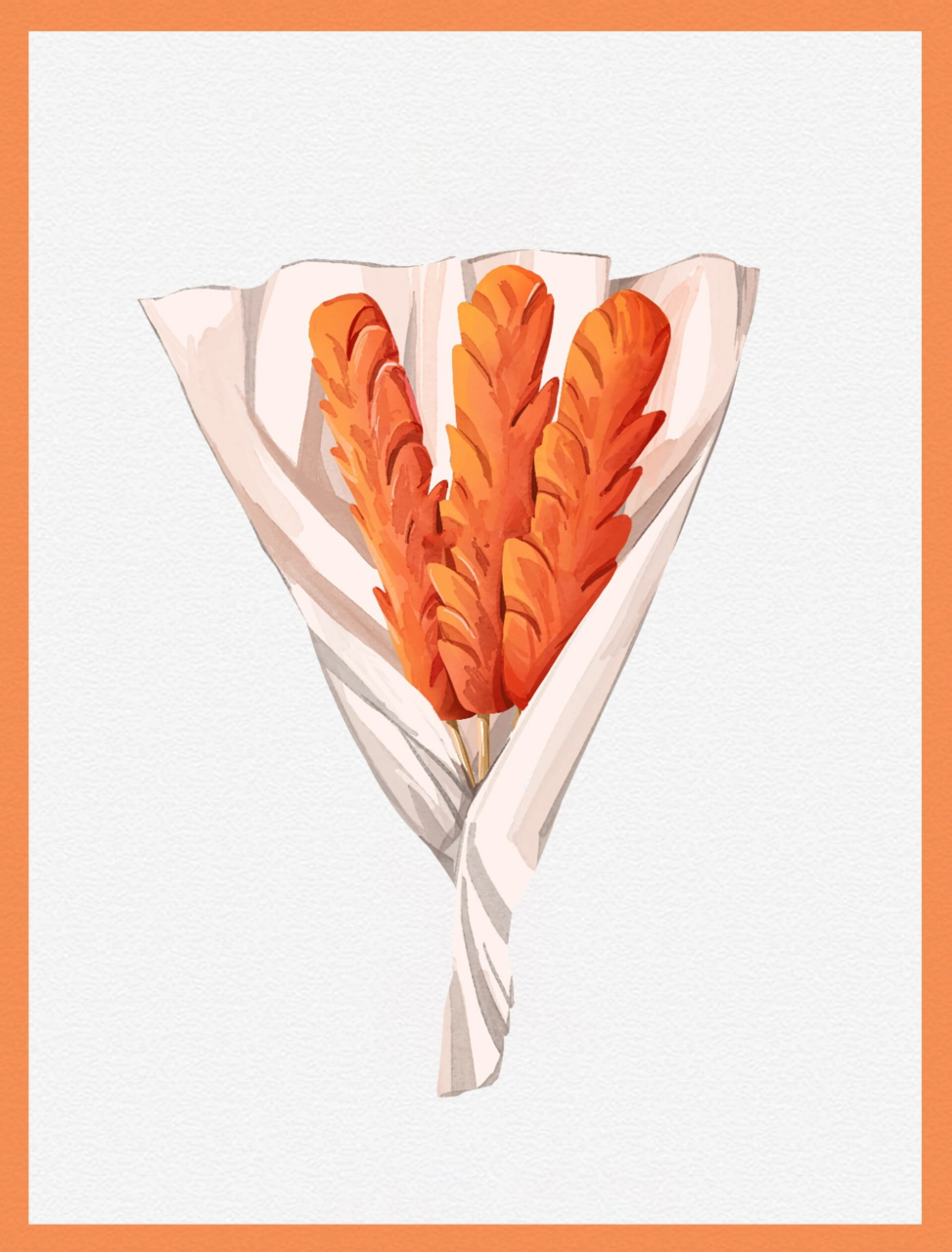 烤肠手绘步骤图 烤肠步骤图来喽,商稿用