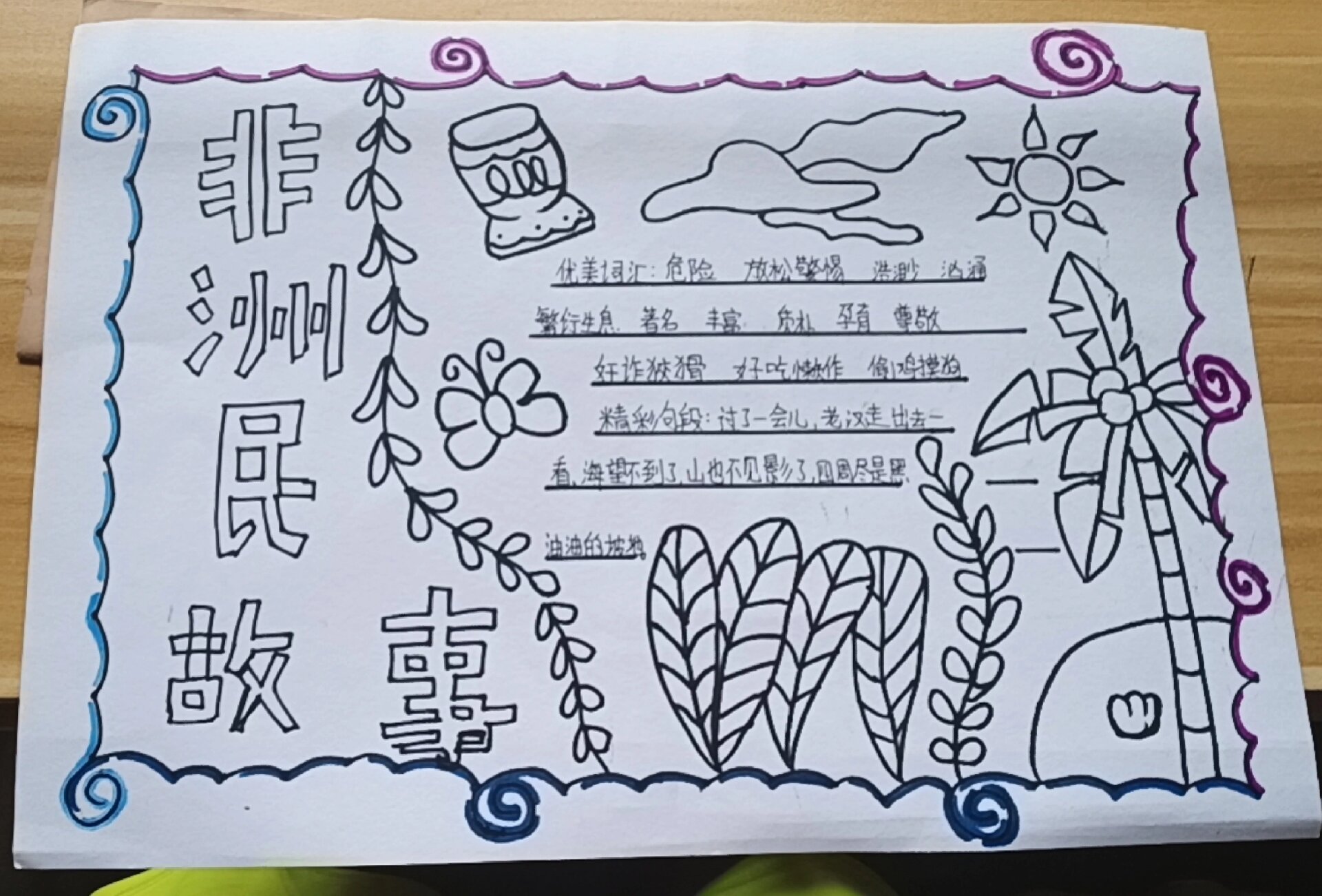 非洲民间故事手抄报,不喜勿喷@皓月山川的动态