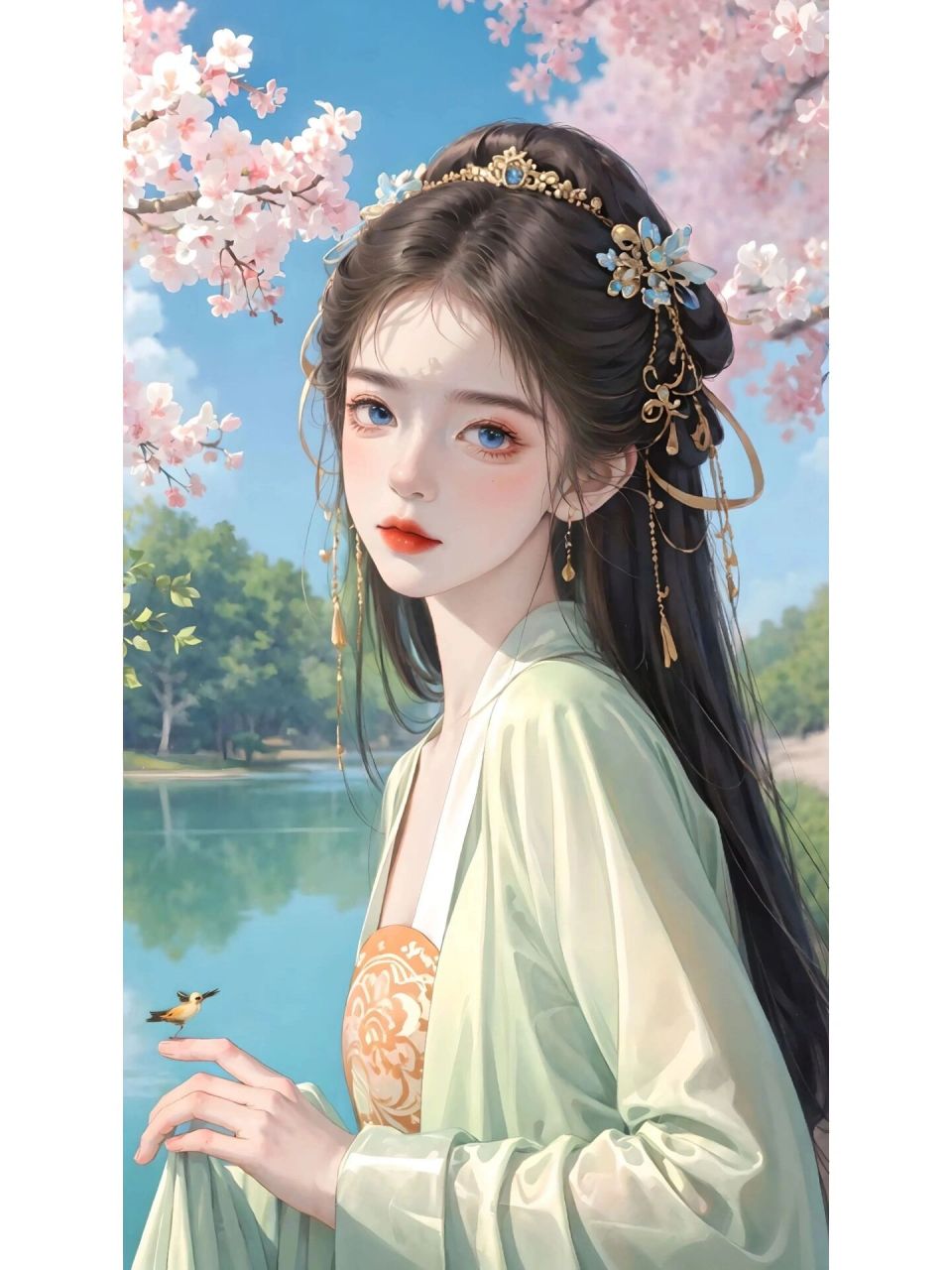 古风壁纸|桃夭 这个脸真的符合古言小说女主的形象! 图片由 生成