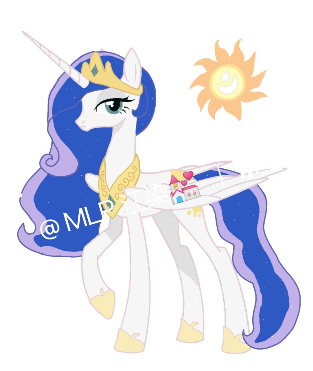 宇宙公主加月亮公主   宇宙公主加月亮公主,感觉这次画的还怪优雅的勒