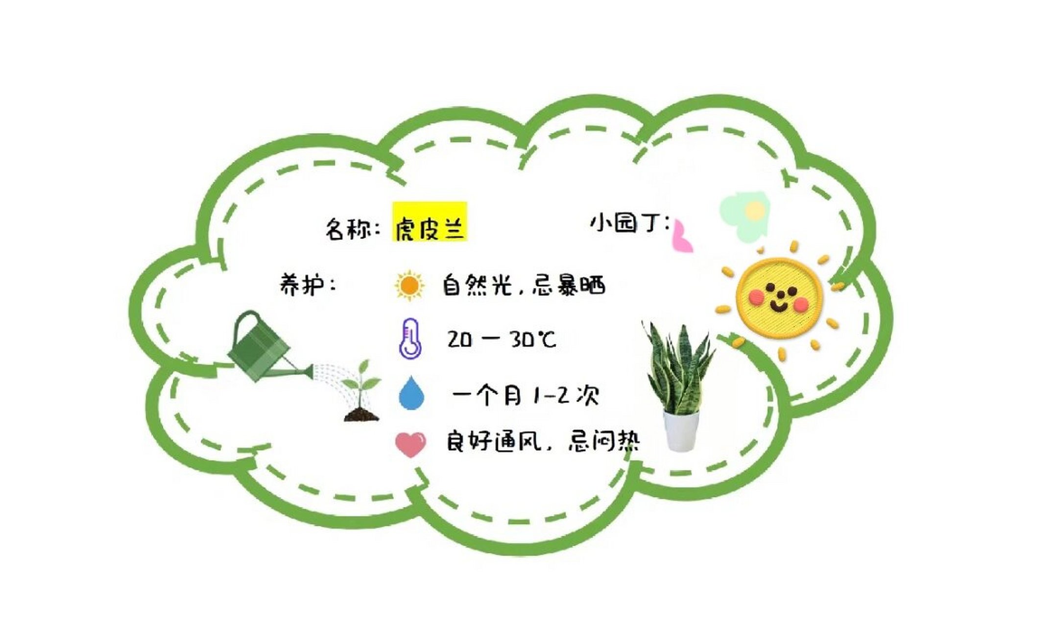 植物记录卡 制作绿植盆栽卡片 帮助小朋友更好养护植物99