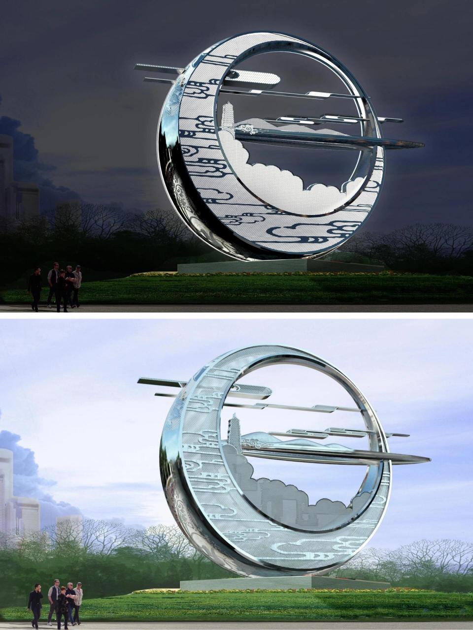 大地雕塑|城市门户景观雕塑-日新月异95 7715湖南·祁阳《日新