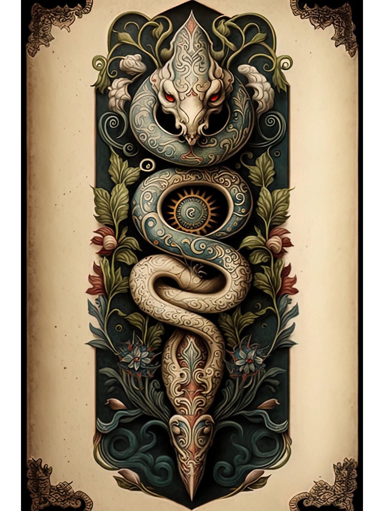 十二生肖系列《古老的图腾蛇》 突然有了想法