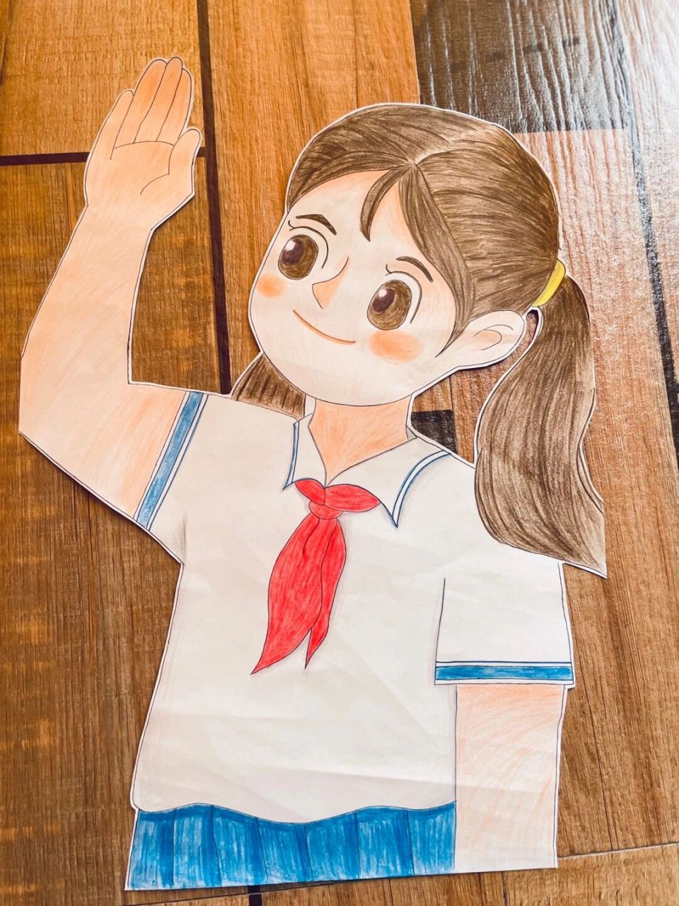 手绘敬礼画96 人物敬对礼简笔画