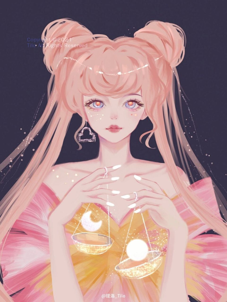 【十二星座仙女系列插画】天秤座 开了个星座新坑787878 我是