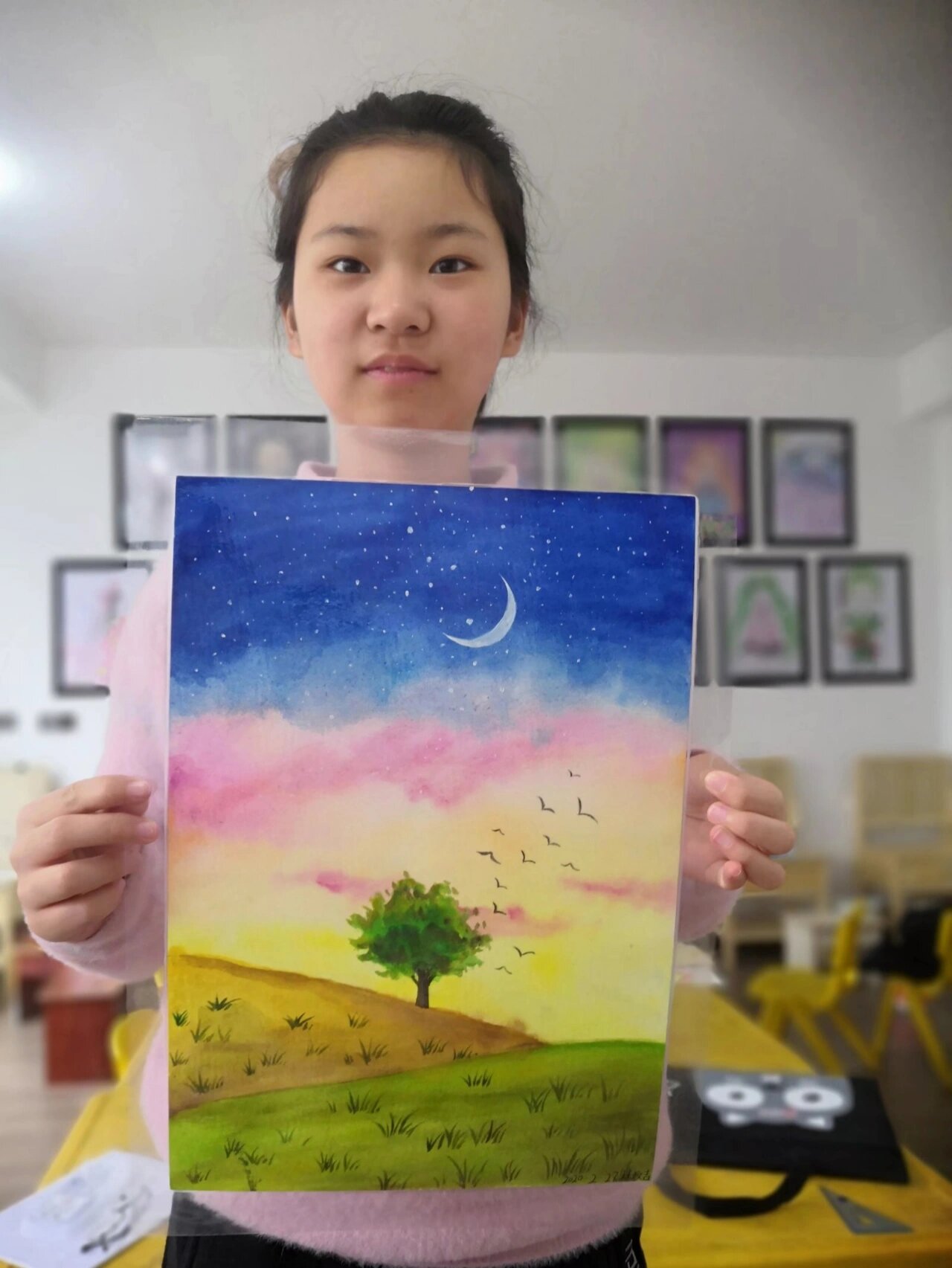 五,六年级学生作品(水彩画) 以前水彩班的库存照片,水彩风景临摹画!