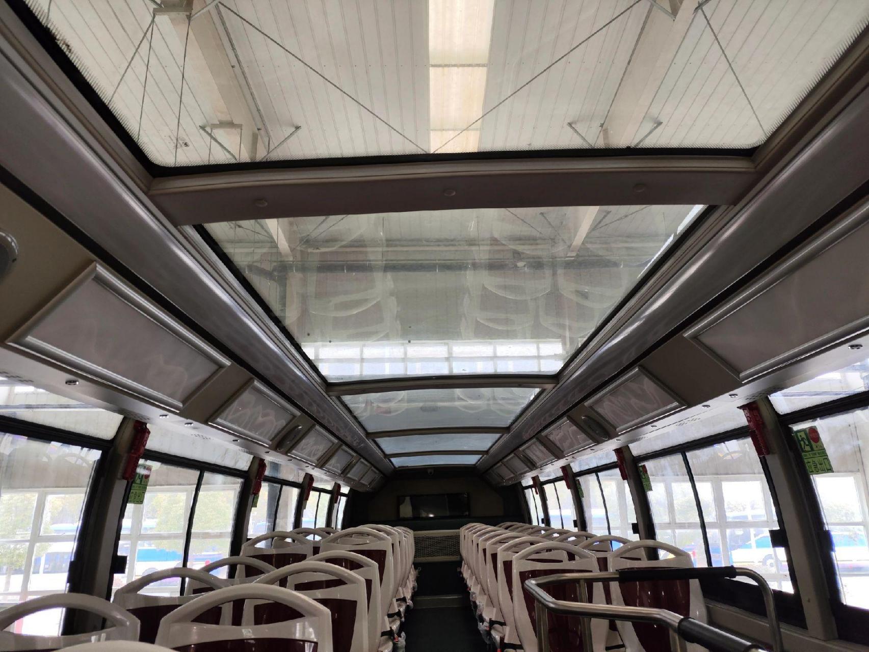 今日分享,即将交付上海的安凯双层观光旅游巴士,一级踏步,纯电驱动