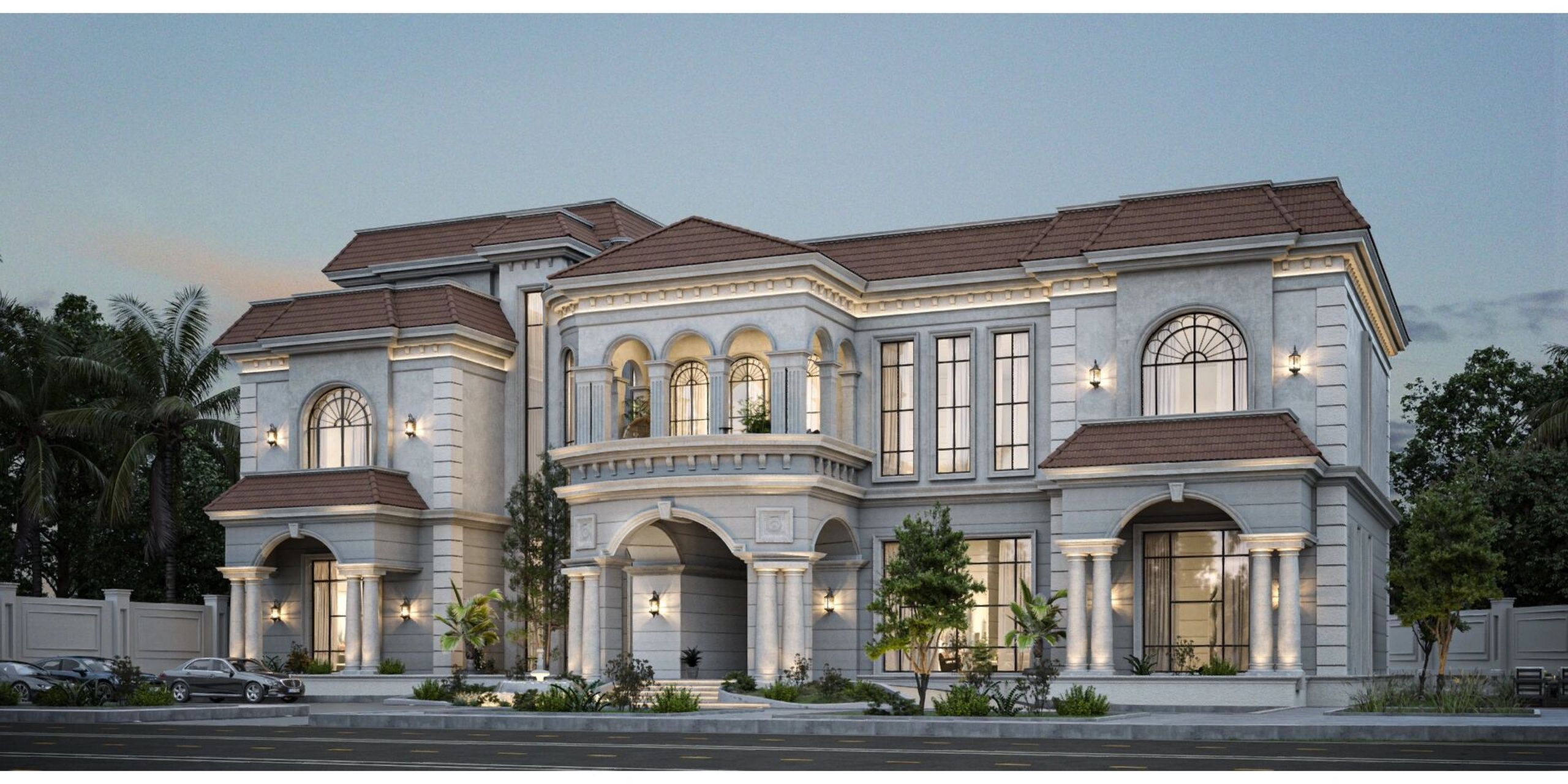 红瓦搭配米色外墙,暖色系美式乡村别墅 01如有自建房需求,欢迎沟通