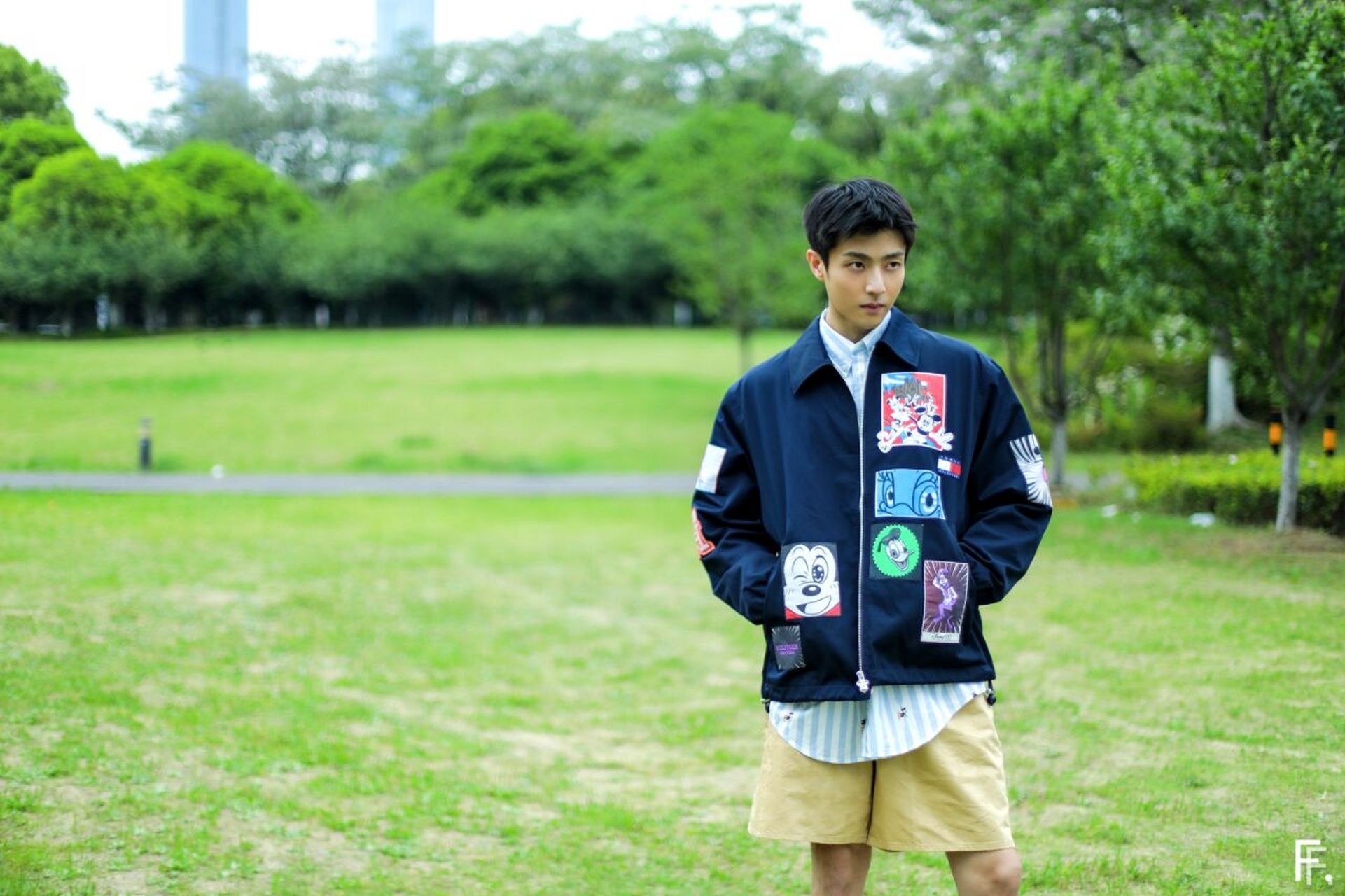 初夏少年大片,奇遇伙伴陈靖可的学院风ootd 初夏,绿意