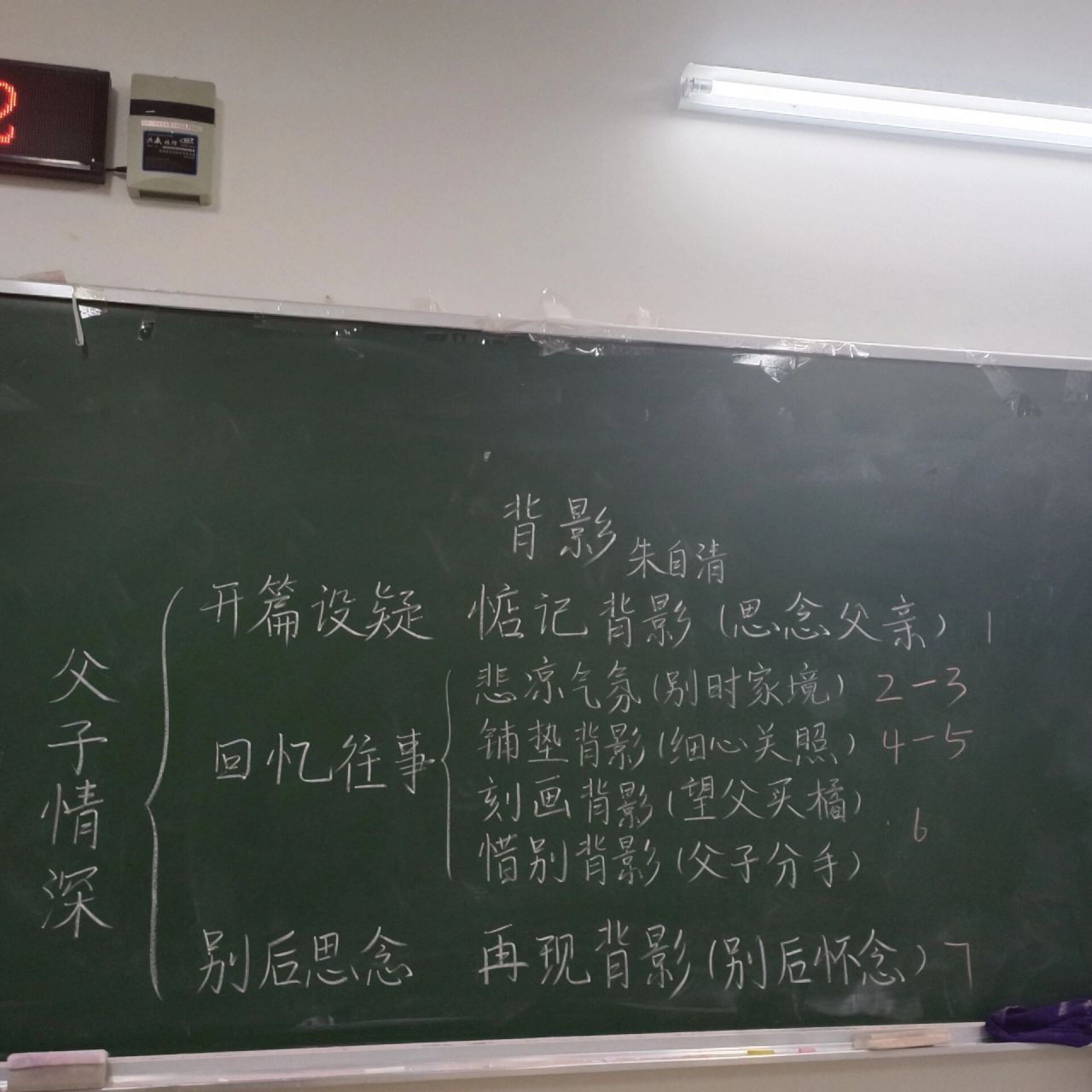 八年级上册《背影》板书设计 八年级上册《背影》