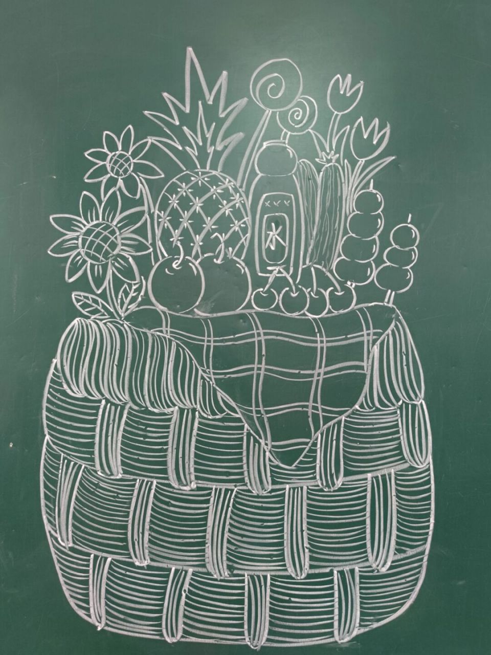 小学美术课|粉笔画示范|儿童画|简笔画 #小学美术# #教师招聘面试