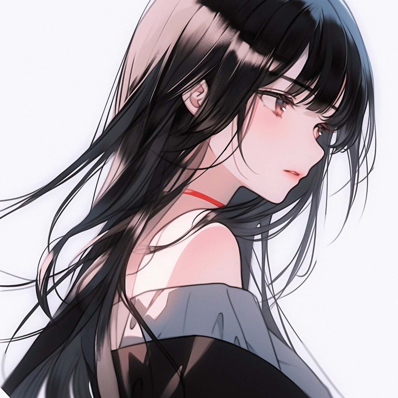 黑发女头!