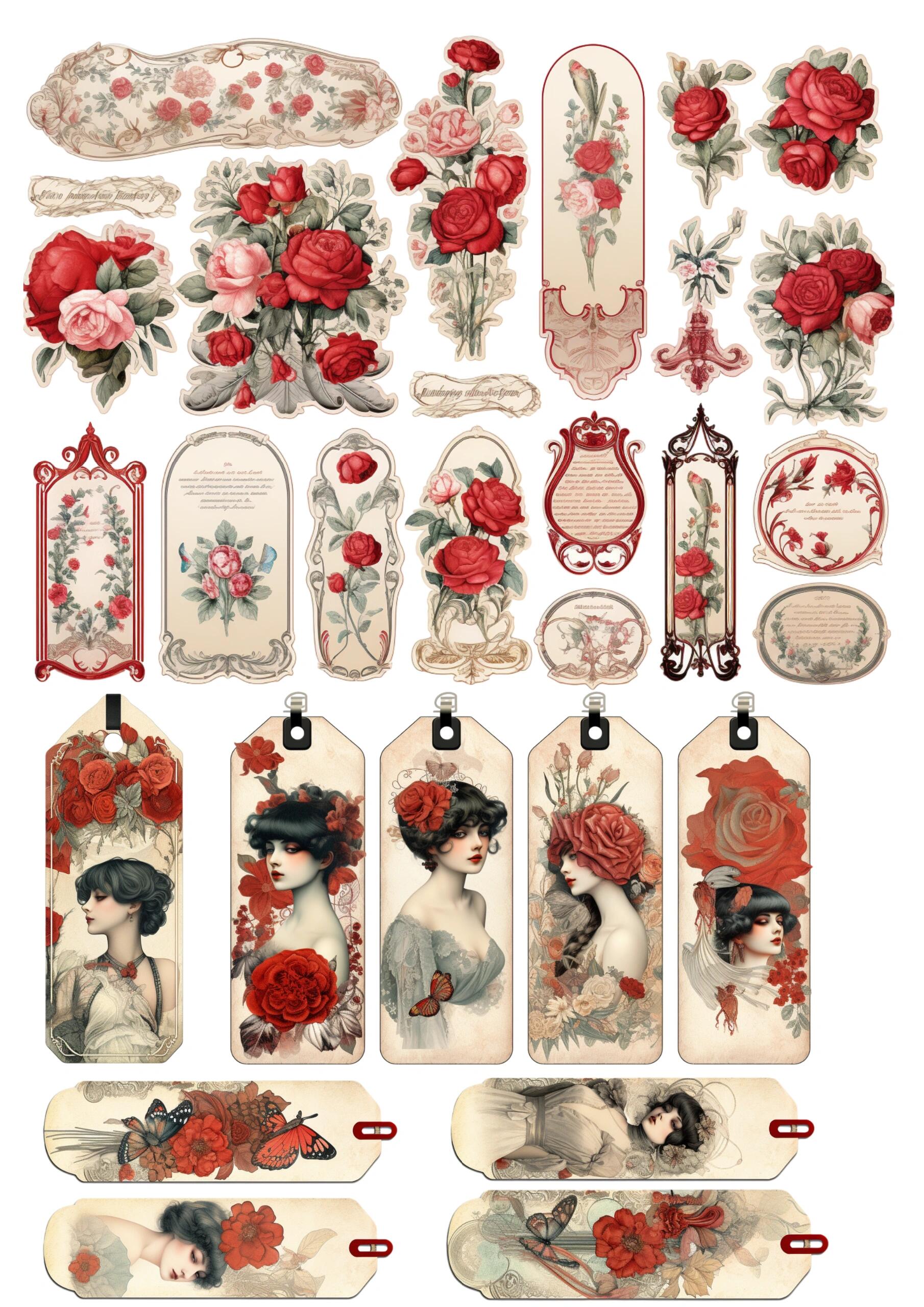 【自制手帐素材第43期】红蔷薇