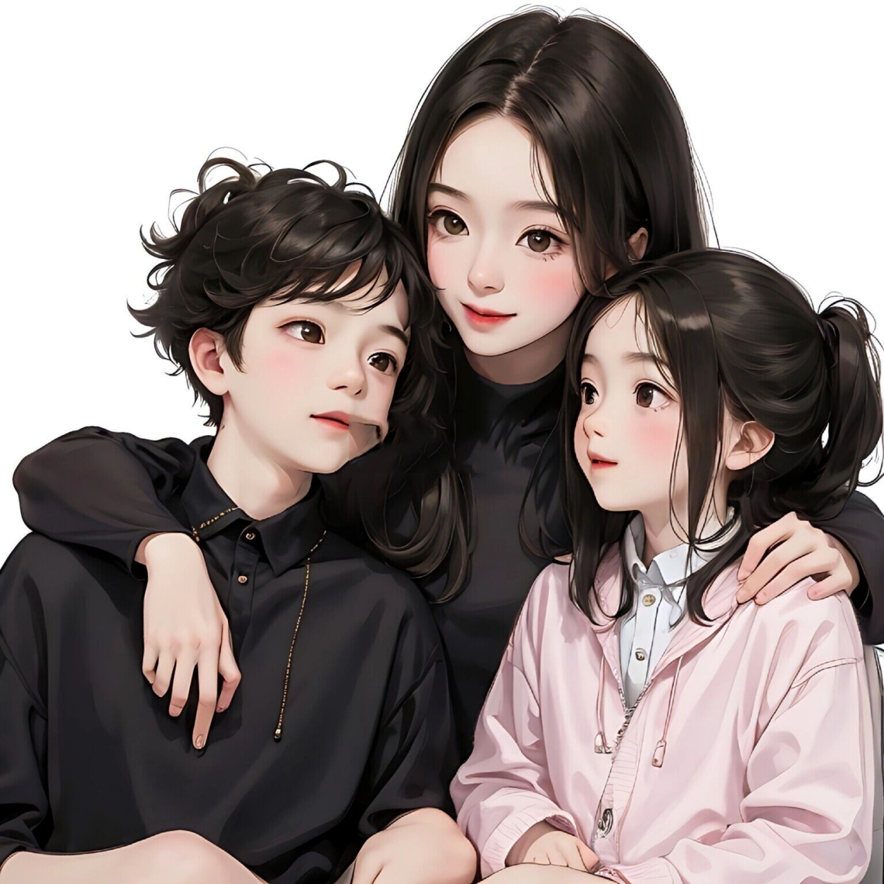 亲子头像90一儿一女的快来领头像95有大有小 原创图片,请勿转载
