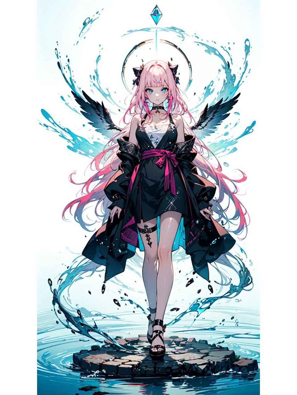 二次元踏浪少女 | 英姿飒爽,诗意而浪漫 夏日沙滩,阳光洒落,海浪轻轻