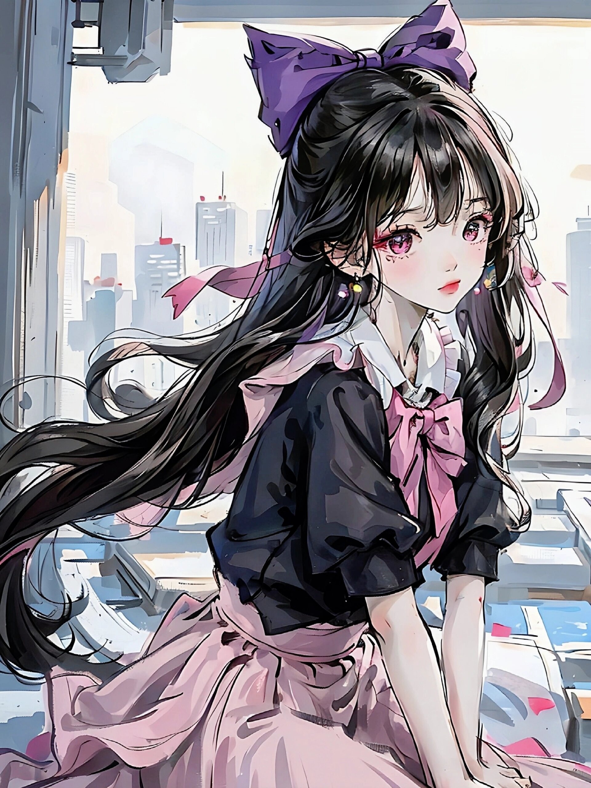 水墨风色系动漫女生头像,你爱了吗?