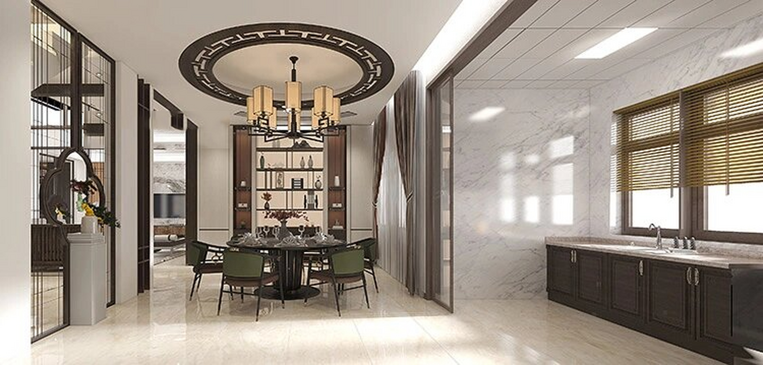 盘锦别墅装修 水晶别院中式320平 97盘锦方林别墅装修 水晶别院中式