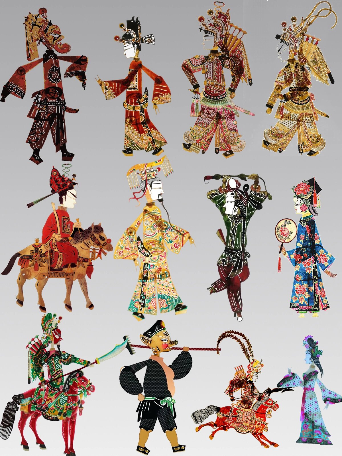 民间传统艺术皮影戏素材分享