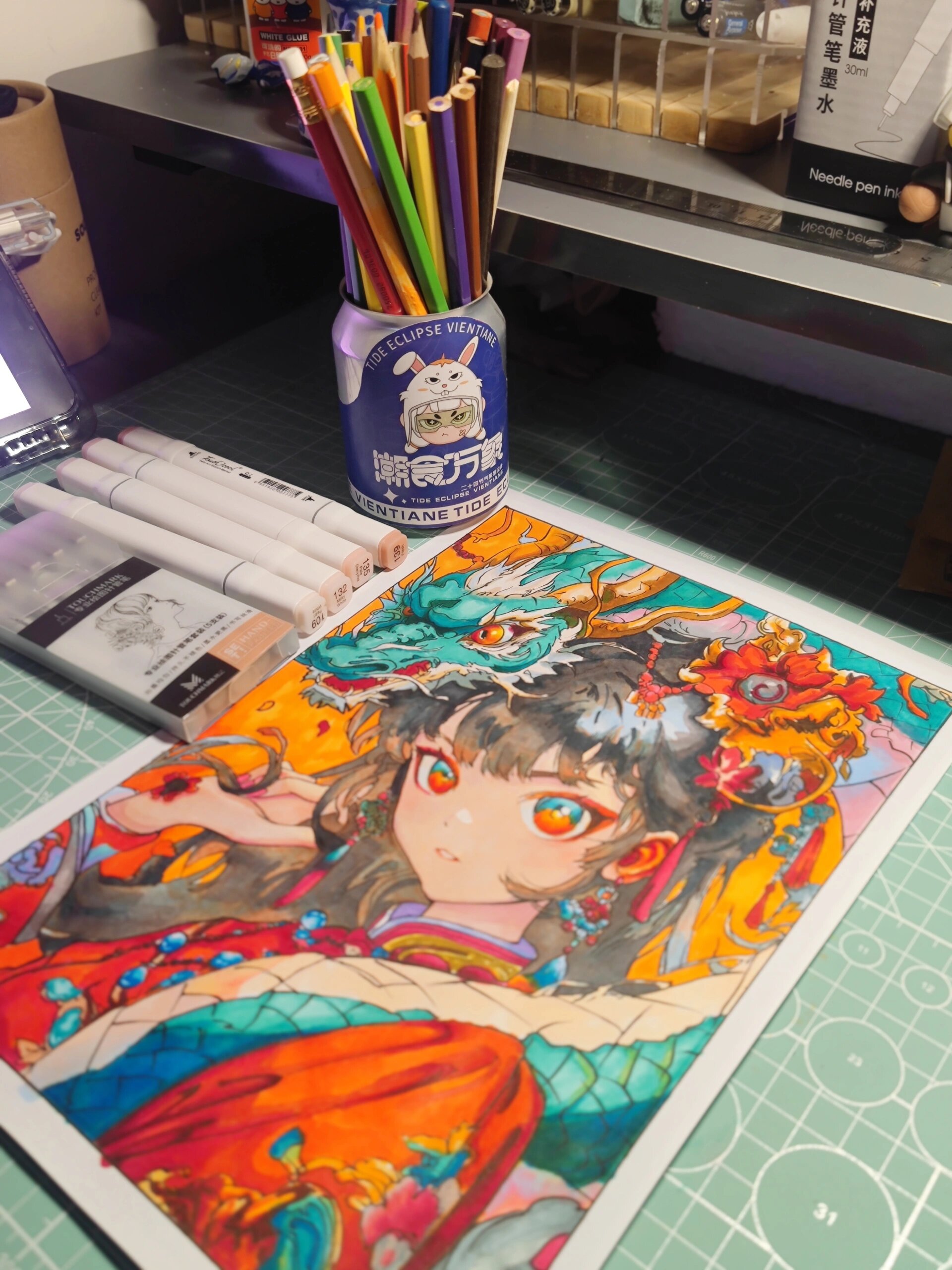 龙女丨国风插画(临摹