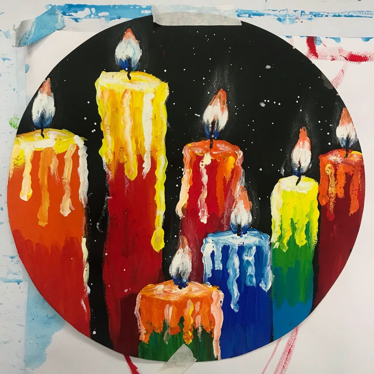 蜡烛9115 儿童水粉   给大家推荐一位宝藏博主,这幅画就是介个