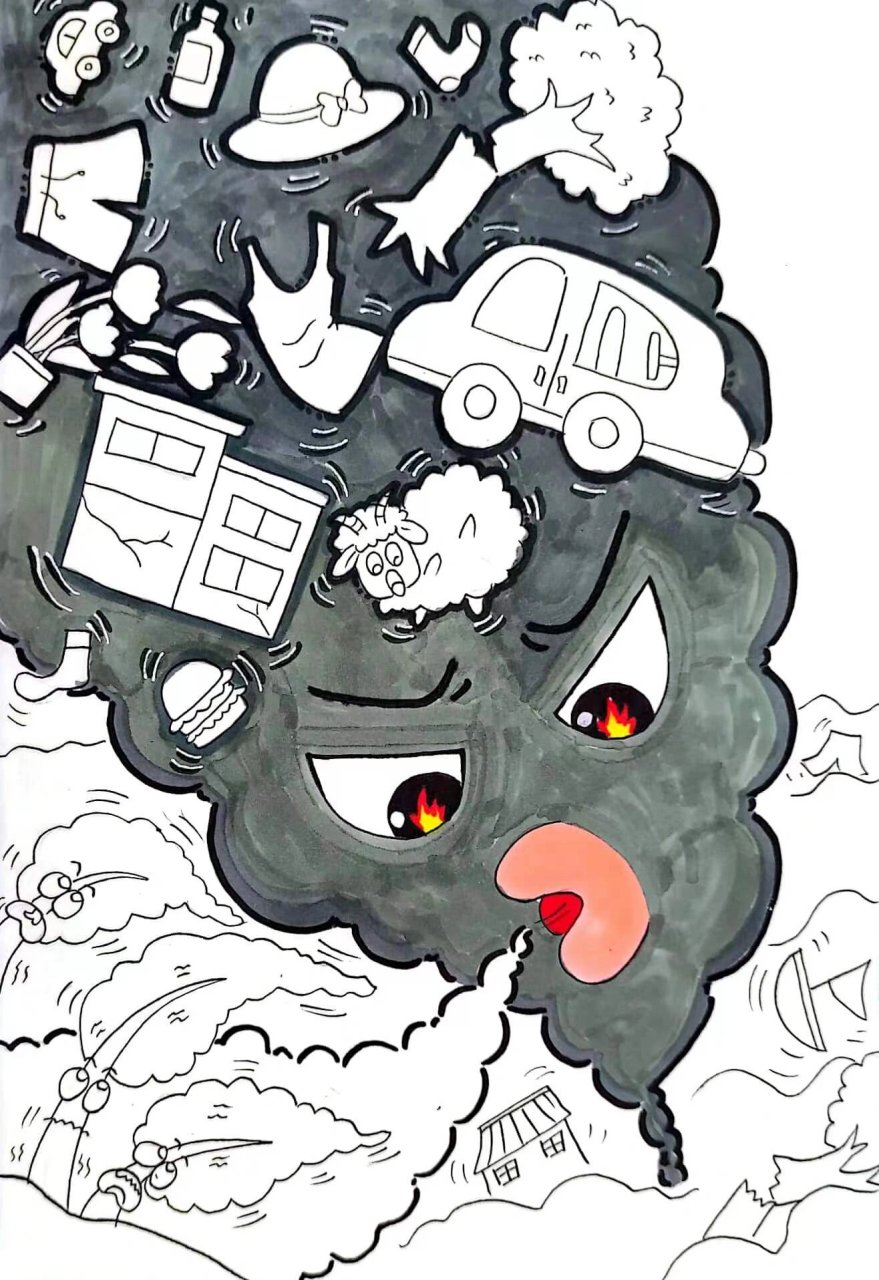 儿童画教程《龙卷风来啦》 一,课程类型:自然天气创意主题课程 二