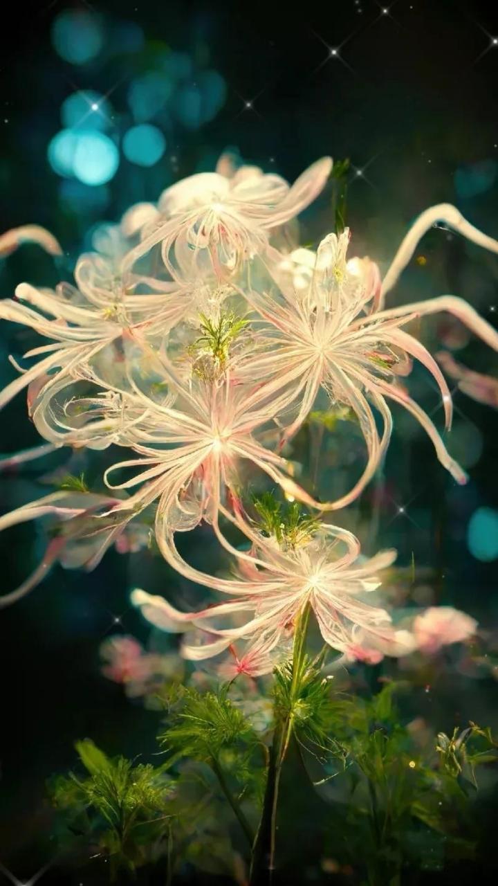 白色彼岸花:曼陀罗华 寓意:开在天上的花