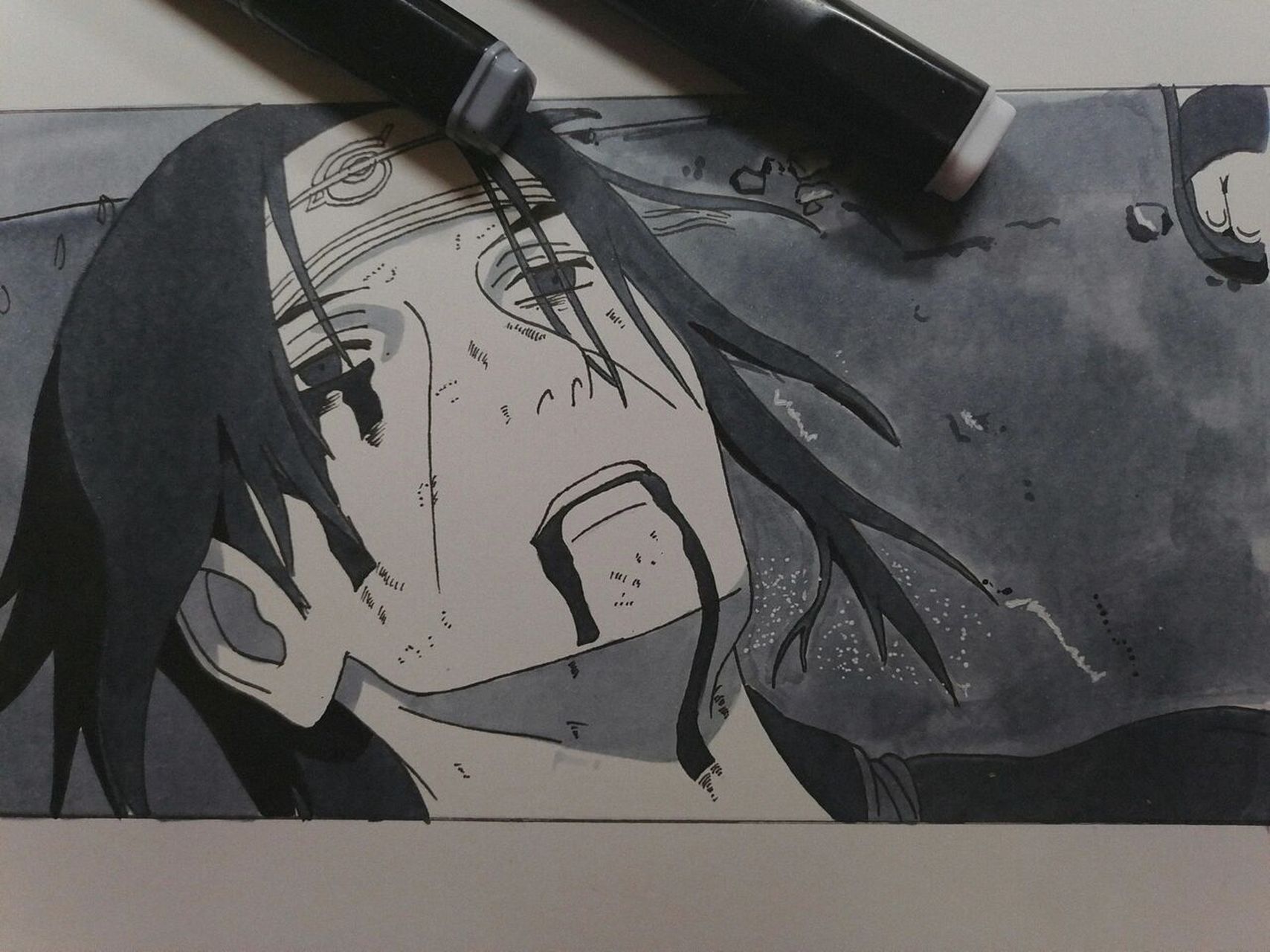 累 #火影忍者# #手绘教程# #宇智波鼬