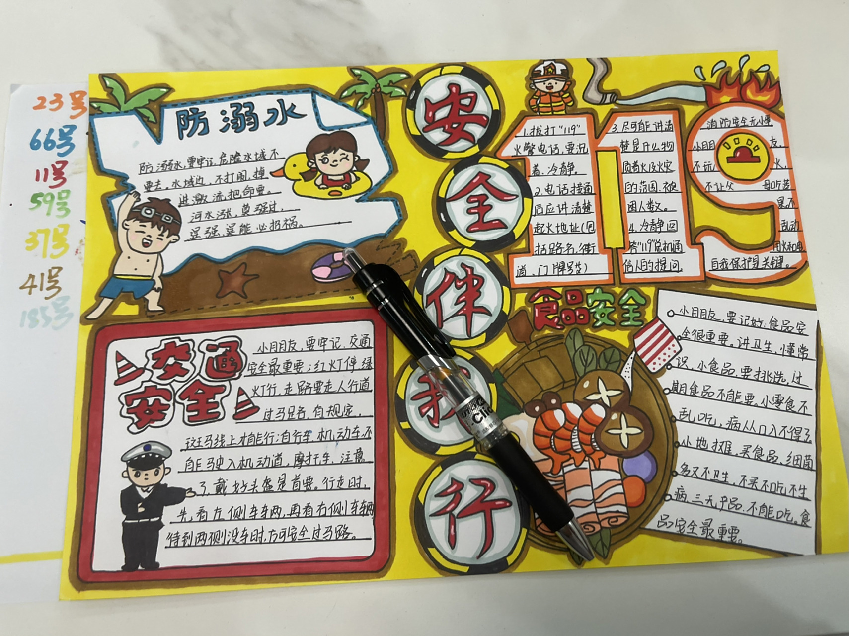 安全伴我行手抄报 安全伴我行手抄报