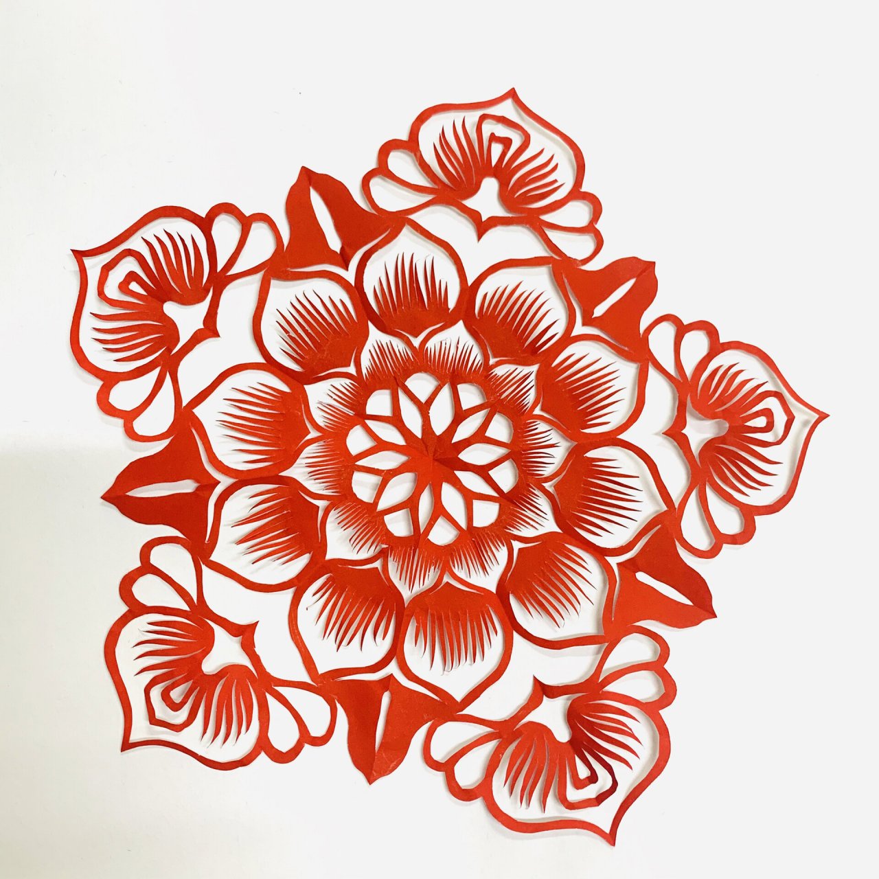 剪纸 对称剪纸,消磨时间之作