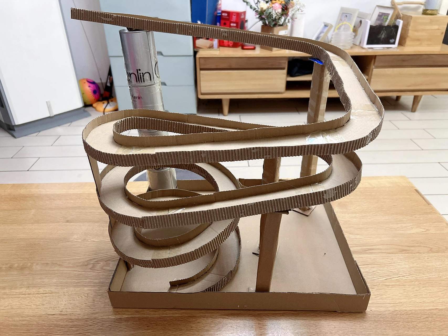 三年级下册 科学 "过山车"设计diy 急急忙忙赶夜工给娃搞了个过山车