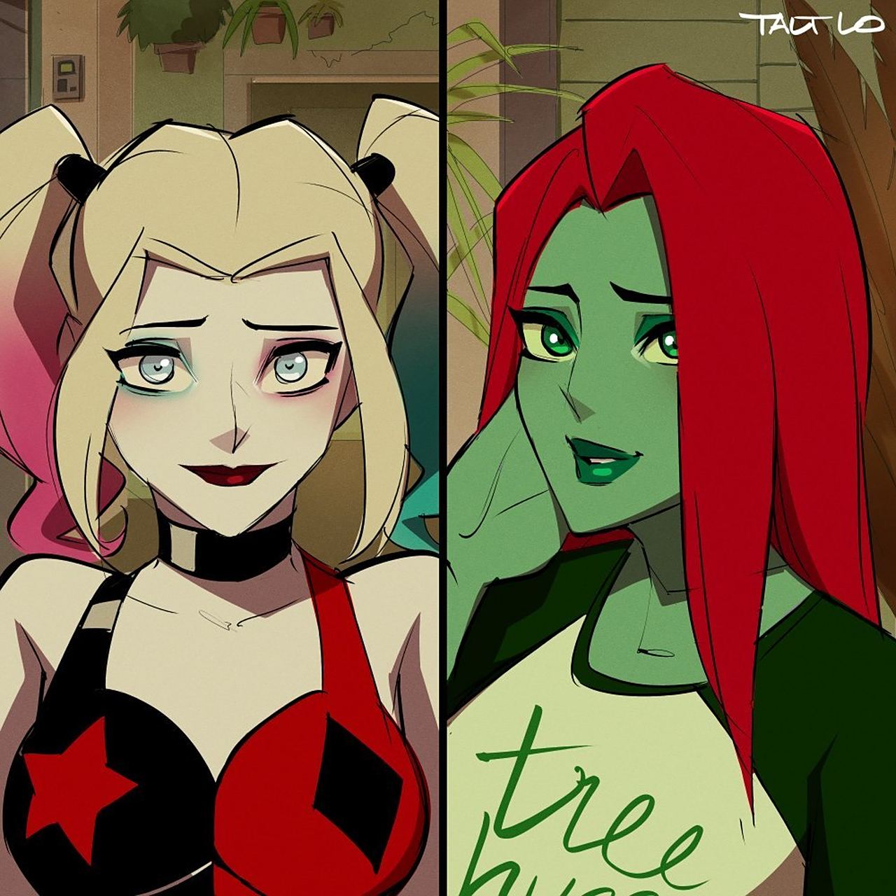 小丑女 哈莉奎茵和毒藤女  画师ins:talt_lo