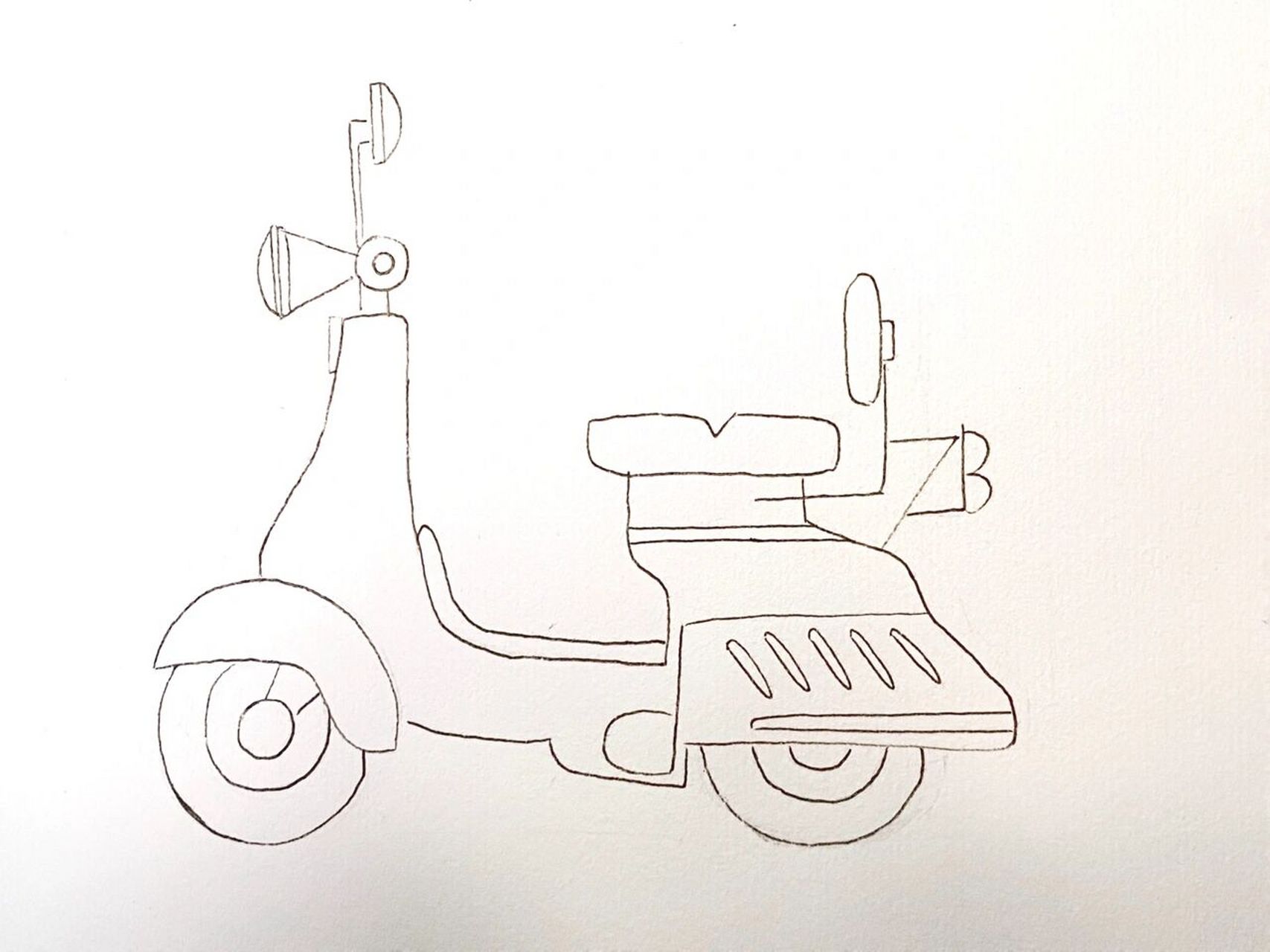 水彩摩托车 #水彩# #摩托车# #小清新